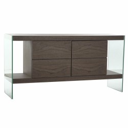 DKD Home Decor Anrichte: Kristall Braun Transparent, Nussbaumholz (160 x 45 x 80 cm)
