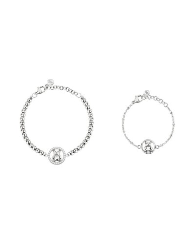 Morellato Bracelet Femme SASW03 Cristaux, Acier, Réglable 12-19cm
