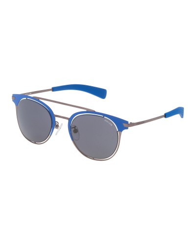 Police SPL158-4901AQ: Gafas de Sol para Hombre, Montura Gris, Lentes de 49mm
