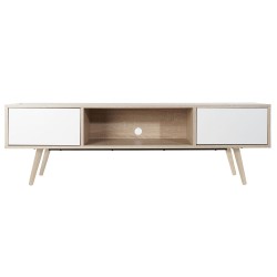 Mueble TV Mobile DKD Home Decor Blanco | Metal y Madera MDF | Dimensiones: 160 x 40 x 50 cm
