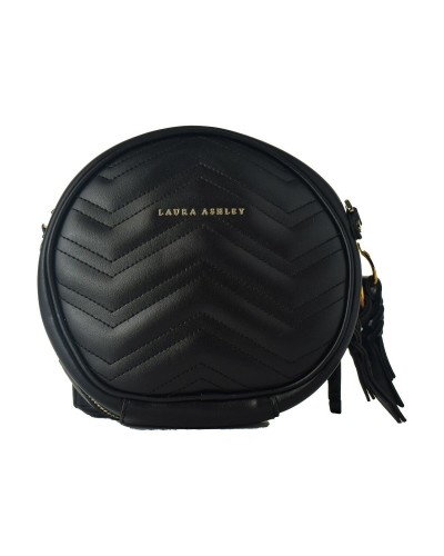 Laura Ashley Damen Handtasche Schwarz - Elegante Mini Bag 19cm
