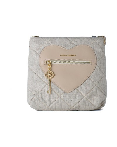 Laura Ashley Dixie Cream: Bolso de Mujer Gris 24cm - Elegante & Práctico
