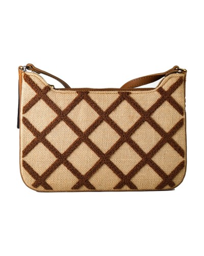 Laura Ashley Sac à Main Femme Salway Matelassé Marron Clair - 28x17x7cm Marron
