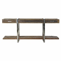 DKD Home Decor Consolle in Legno e Acciaio per Ingresso, 180 x 44 x 75 cm