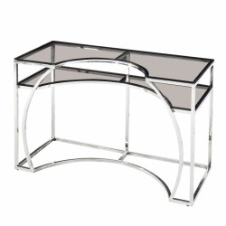 DKD Home Decor Consola de Cristal con Acero Moderno, 120 x 50 x 75 cm
