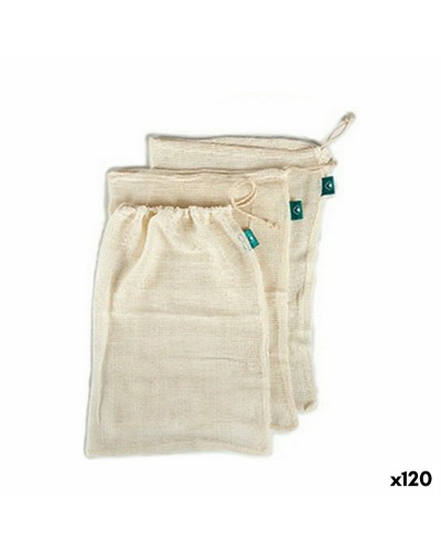 Set med återanvändningsbara livsmedelspåsar Vit 5 x 48 x 33 cm (120 antal)