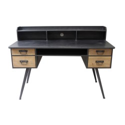 Metal Desk DKD Home Decor Brad: Ample Workspace, Modern Design for Office and Home
