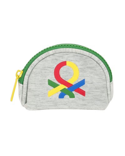 Benetton Porte-monnaie Pop Gris - Petit, Compact, 9.5x7x3 cm
