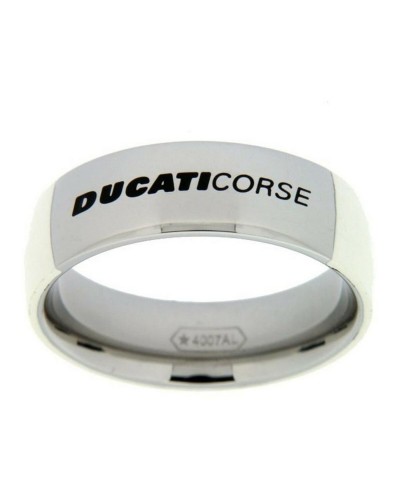 Ducati Bague Homme Acier Inoxydable Noir Taille 27 - Design Sportif
