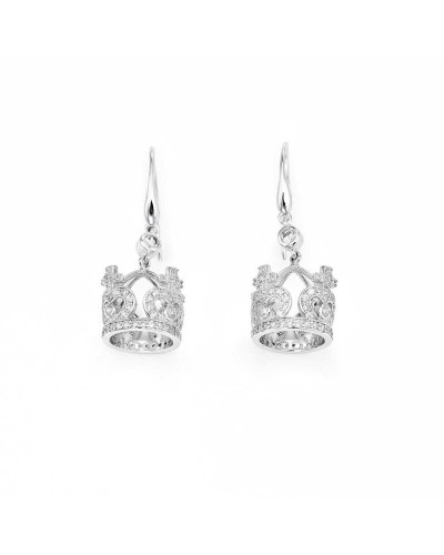 Amen Boucles d'Oreilles Femme Couronnes Argent 925 Zircones - Élégantes et Lumineuses
