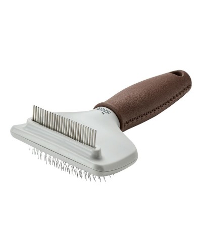 Brosse Hunter 2 en 1 pour carder, enlever les nœuds et démêler les poils de chiens et de chats.
