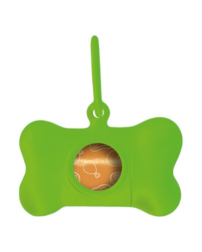 Hondetas Dispenser United Pets Bon Ton Neon Hond Groen (8 x 4,2 x 5 cm)