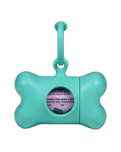 Distributeur de Sacs à Déjections Canines United Pets Bon Ton Nano Classic Aquamarine (6x3x4cm), Plastique Recyclé
