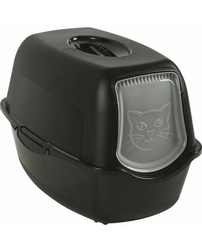 Rotho My Pet BAILEY Litter Box, Black: Spacious and Easy to Clean for Your Cat's Comfort
