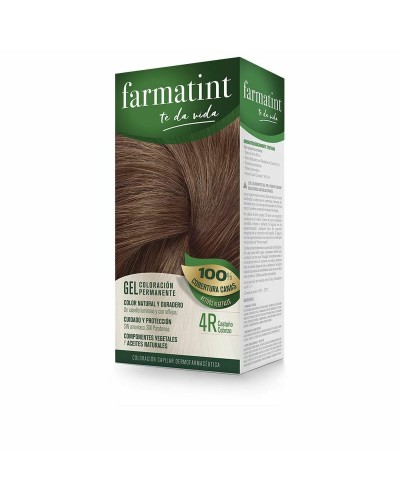 Farmatint 4R Castaño Cobrizo - Tinte Permanente Gel Nutritivo
