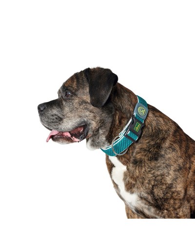 Hondenhalsband Hunter Plus Draad turquoise Turkoois Maat XL (45-70 cm)
