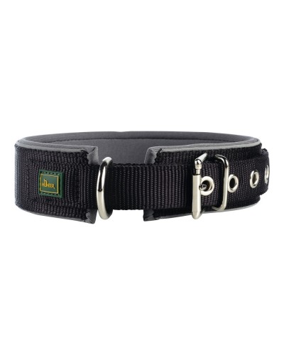 Collar para Perros Hunter Neopreno Reflectante Negro, Tamaño Ajustable (39-46 cm)
