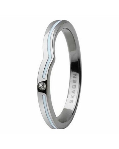 Skagen Women's Ring JRSI018SS Silver Stainless Steel Minimalist Jewelry
