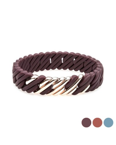 TheRubz Bracelet Femme Silicone Acier - Sportif & Tendance
