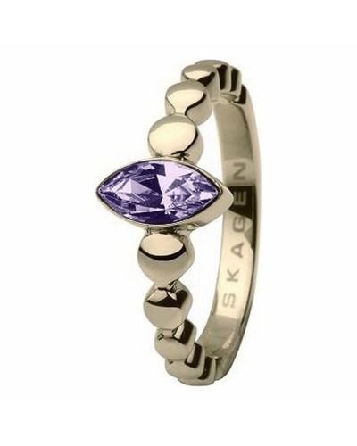 Skagen Anillo de Mujer JRSG005SS Plata, Diseño Minimalista
