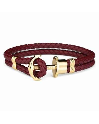 Paul Hewitt Bracciale Rosso Granato Donna Acciaio Dorato - Stile Nautico
