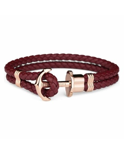 Paul Hewitt Pulsera Hombre/Mujer Marrón Cuero Ancla Rosé PH-PH-L-R-DB

