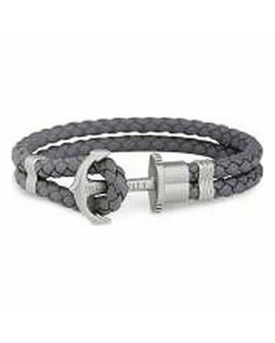 Paul Hewitt Bracciale Unisex Argento Ancora Nera - Stile Nautico
