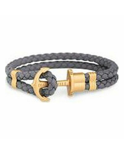 Paul Hewitt Unisex-Armband Edelstahl Goldfarben Grauer Anker - PH-PH-L-GT-SG
