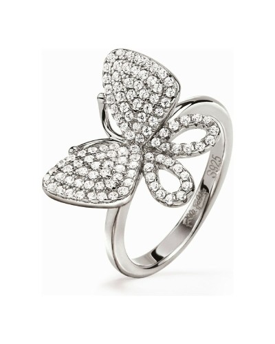 Folli Follie Bague Femme Argent 925 Zirconium - Bijou de Mode Élégant
