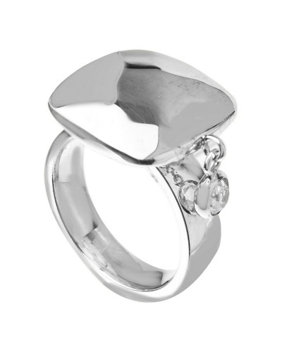 Folli Follie Bague Femme 1R9F052C Acier Inoxydable Argent
