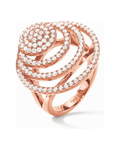 Folli Follie Damenring Roségold Rosa 3R17S034RC - Elegant und Raffiniert
