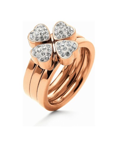Folli Follie Bague Femme 3R0T064RC Or Rose Plaqué Réglable
