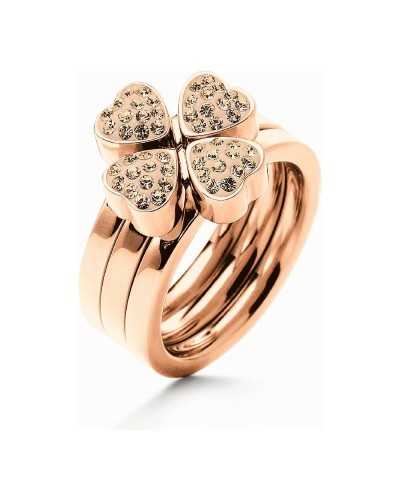 Folli Follie Anello Donna 3R0T064RS Rosa Argento 925 Gioiello Moda
