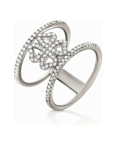 Crazy Follies Women's Ring Silver 925 Zirconia - Elegant Jewelry
