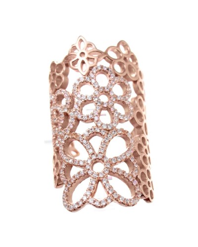 Bague Femme Folli Follie Or Rose Cristaux - Élégante & Raffinée
