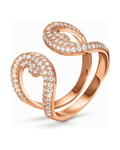 Folli Follie Damenring 3R15S059RC Edelstahl Roségold
