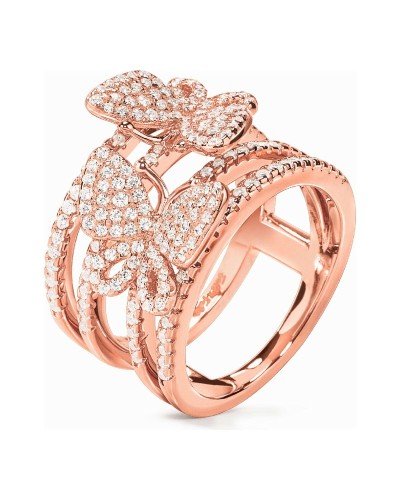 Folli Follie Damenring 3R17S086RC Roségold Elegant und Raffiniert
