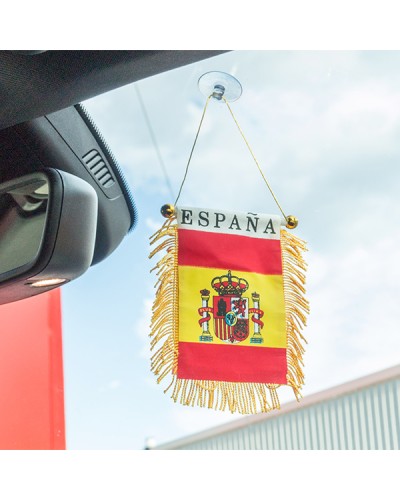 Gagliardetto Spagna con Ventosa - Bandiera Decorativa Auto/Casa
