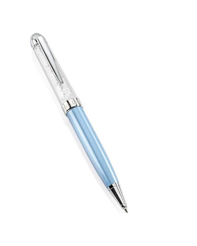 Stylo à bille Morellato J010669, Bleu Argenté, Écriture fluide et élégante.
