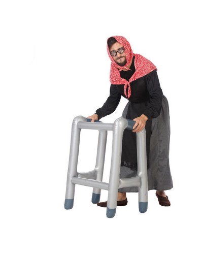 Looprek met wieltjes Grijs Opblaasbaar