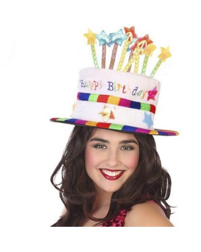 Chapeau Anniversaire Multicolore - Diamètre 59cm - Fête Party
