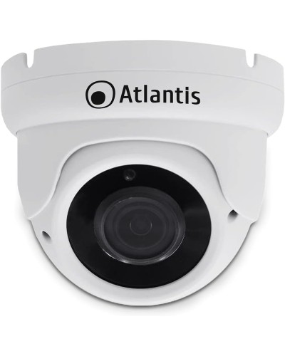 Atlantis Videocamera Ip Poe Dome Bianca 5mp Ip66 Cmos 1-2.8' Ottica Fissa 36mm