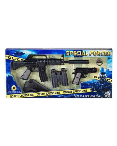 Gonher Polizei Spielzeug Set für Kinder - Pistole, Handschellen & Zubehör
