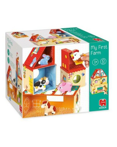 Goula Bauernhof Bauspielzeug Holz 10 Teile - Lernspiel für Kinder
