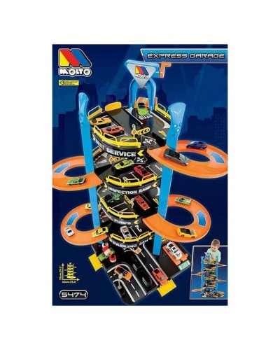 Moltó Parcheggio Giocattolo Bambini, 3 Piani, 57x56x75cm
