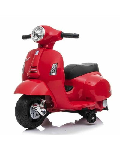 MINI VESPA Rouge - Moto Électrique pour Enfants - Batterie 6V - Jeu d'Extérieur
