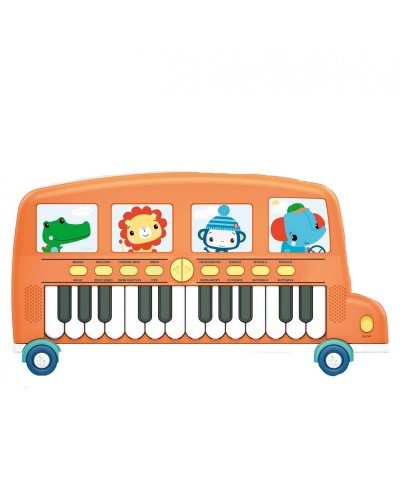 Fisher-Price Piano Bus Électrique - Jouet Musical Interactif

