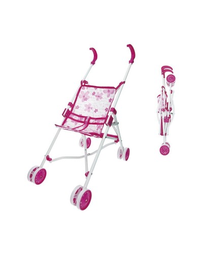 Reig Poussette Poupée Pliable Rose - 55cm Jeu Fille
