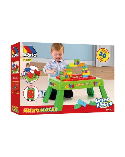 Moltó Blocks Desk - Table de Jeu Interactive Enfants 65x28cm
