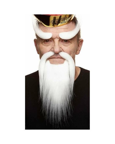 My Other Me Barbe Blanche Fausse : Accessoire de Déguisement Parfait
